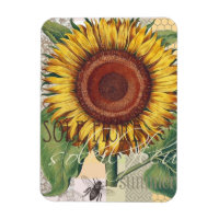 Art de fleur de damas vintage tournesol