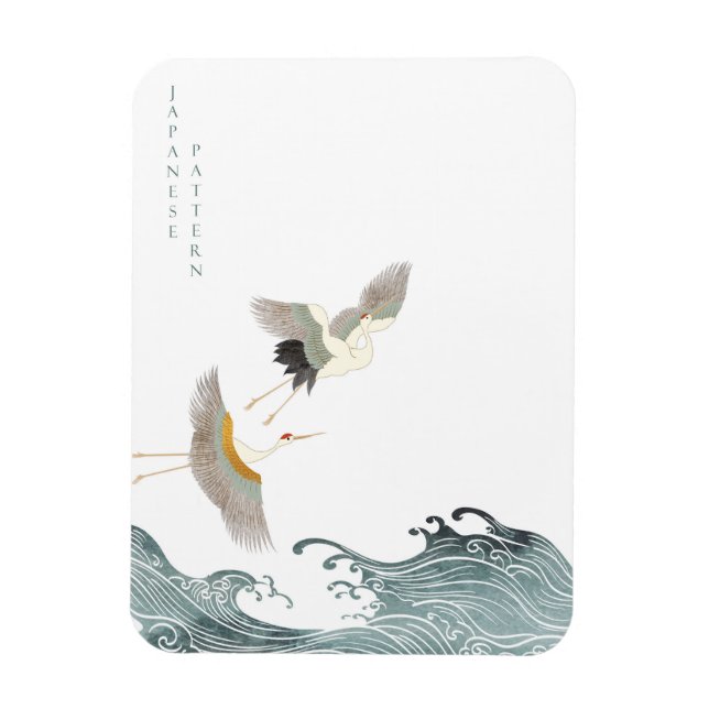 Magnet Flexible art de la grue japonaise (Vertical)