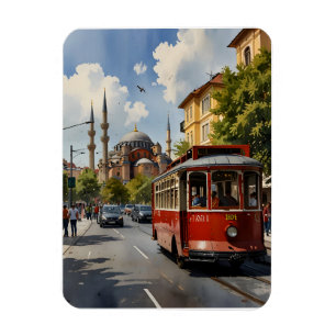 Magnet Flexible Art de l'aquarelle d'Istanbul