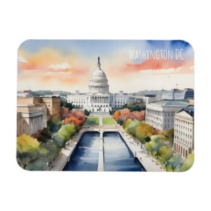 Magnet Flexible Art de l'aquarelle Washington DC
