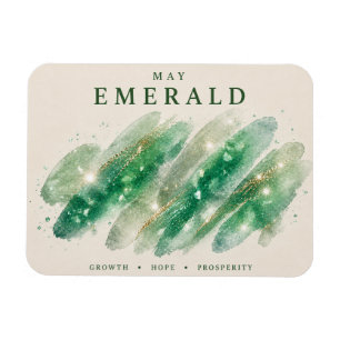 Magnet Flexible Art de l'émeraude, pierre de naissance de mai