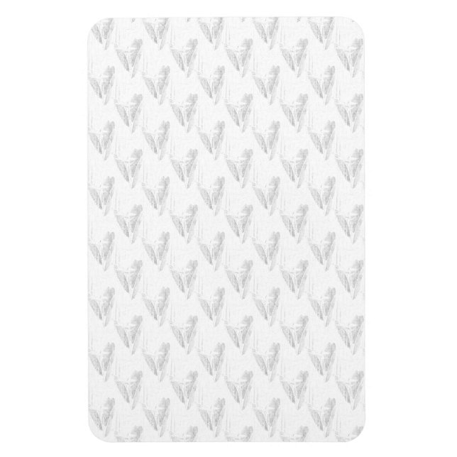 Magnet Flexible Art de ligne, Coquillage, Harpe (Vertical)