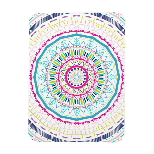 Magnet Flexible Art de mandala coloré vibrant (Vertical)
