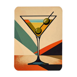 Magnet Flexible Art de Martini en bloc de couleur moderne du milie