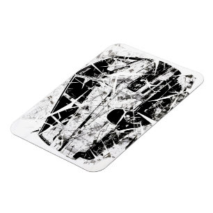 Magnet Flexible Art de rue urbain Abstrait camionnette vintage bri