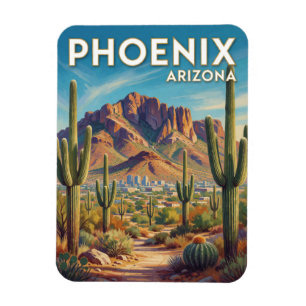 Magnet Flexible Art de voyage de la montagne Camelback de Phoenix