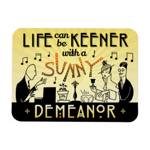 Magnet Flexible Art Déco des années 20 Retro Sunny Demeanor Insp