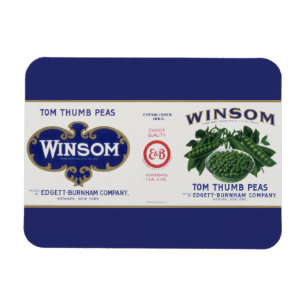 Magnet Flexible Art d'étiquette de conserve de légumes vintage, po