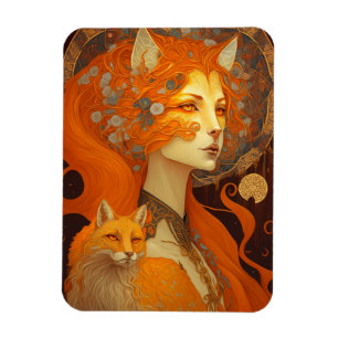 Magnet Flexible Art d'Imaginaire féminin Fox