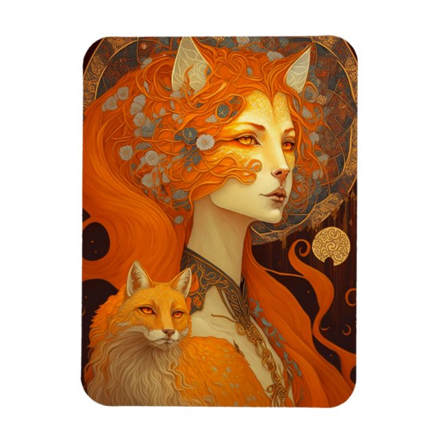 Magnet Flexible Art d'Imaginaire féminin Fox (Vertical)