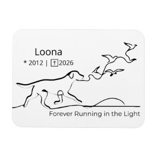 Magnet Flexible Art en ligne personnalisé pour mémorial de chien
