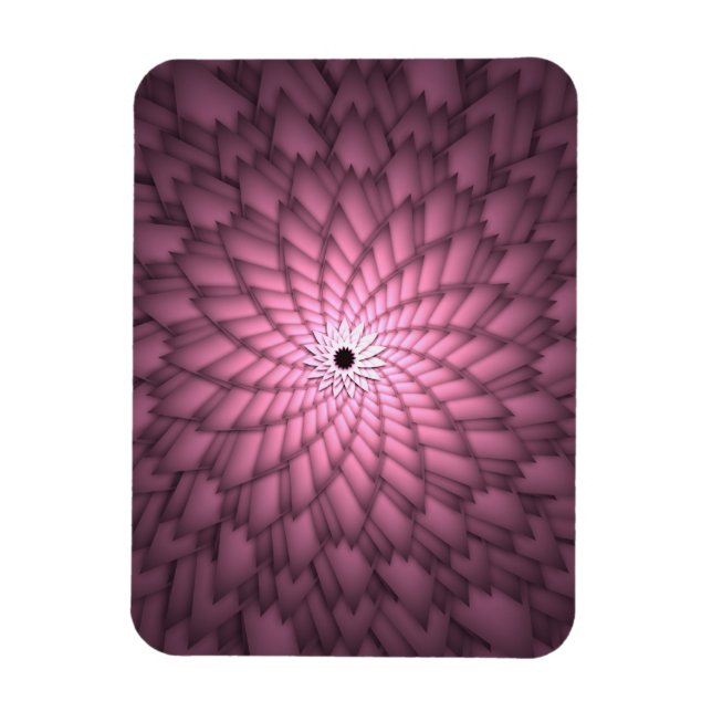 Magnet Flexible Art floral abstrait rose (Vertical)