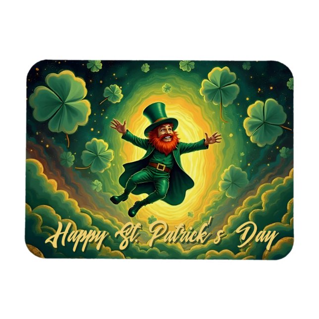 Magnet Flexible Art magique de la Saint-Patrick sur le thème du lu (Horizontal)