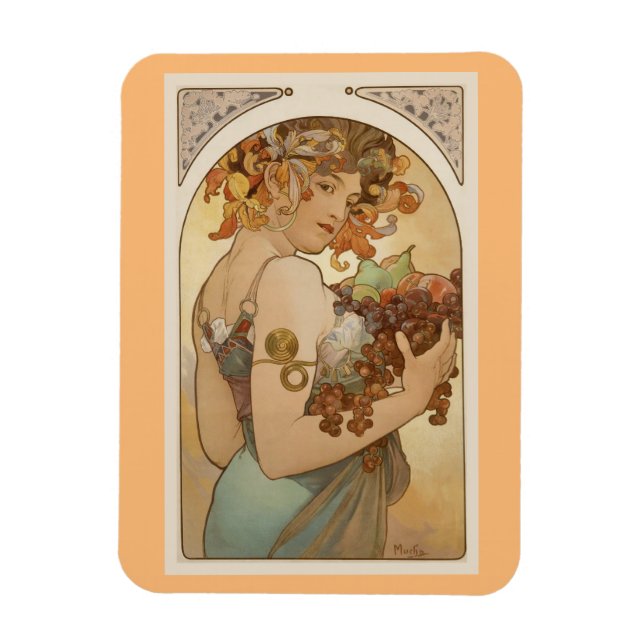 Magnet Flexible Art Nouveau Jugendstil Alfons Mucha (Vertical)