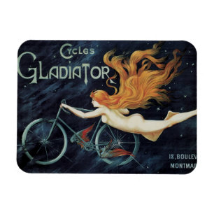 Magnet Flexible Art Nouveau Victorien vintage, Cycles Gladiator