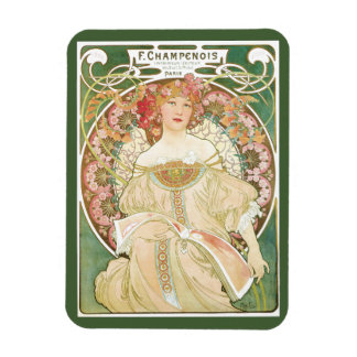 Magnet Flexible Art Nouveau vintage, Champenois par Alphonse Mucha