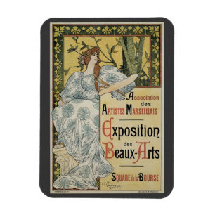 Magnet Flexible Art Nouveau vintage, Exposition des Beaux Arts