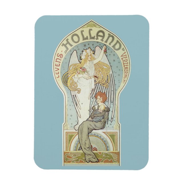 Magnet Flexible Art Nouveau vintage, Holland Levensverzekering (Vertical)