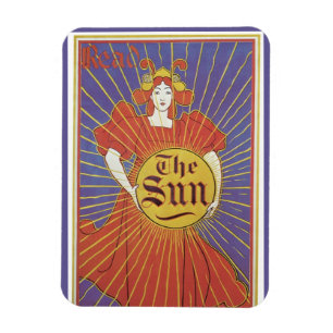 Magnet Flexible Art Nouveau vintage, Journal New York Sun