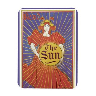 Magnet Flexible Art Nouveau vintage, Journal New York Sun