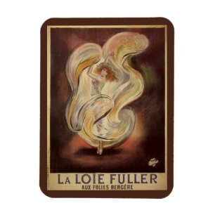 Magnet Flexible Art Nouveau vintage, La Loie Fuller danseuse moder