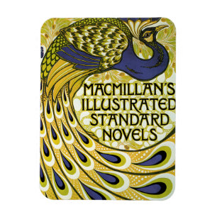 Magnet Flexible Art Nouveau vintage, plume de paon Macmillan