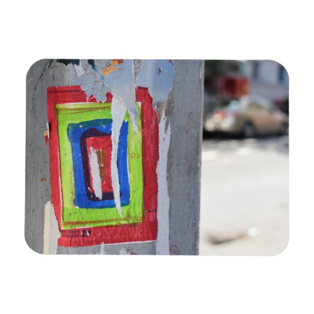 Magnet Flexible Art public New York City Téléphone Poteau Graffiti (Horizontal)
