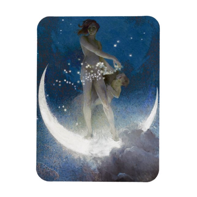 Magnet Flexible Artemis Moon Goddess Scattering Night Stars (Vertical)