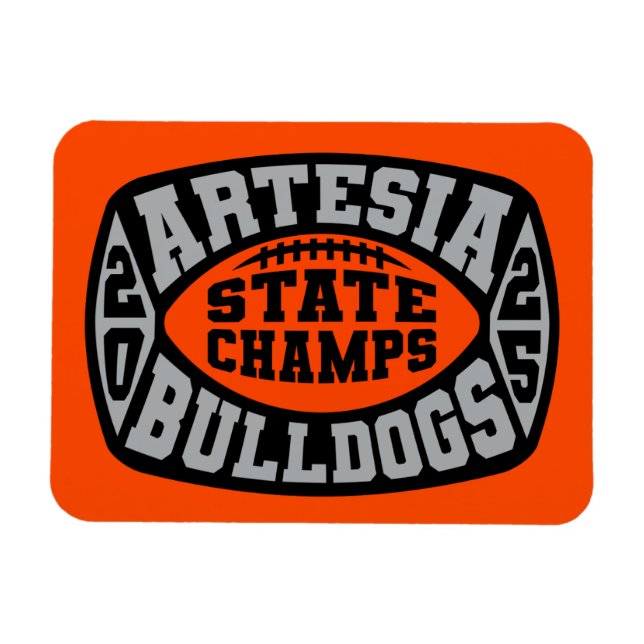 Magnet Flexible Artesia Bulldogs "State Champs"  (Horizontal)