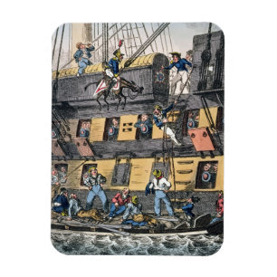 Magnet Flexible Artillerie de vol ou une marine de cheval (engravi