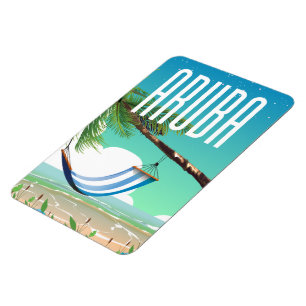 Magnet Flexible Aruba Hammock affiche de voyage