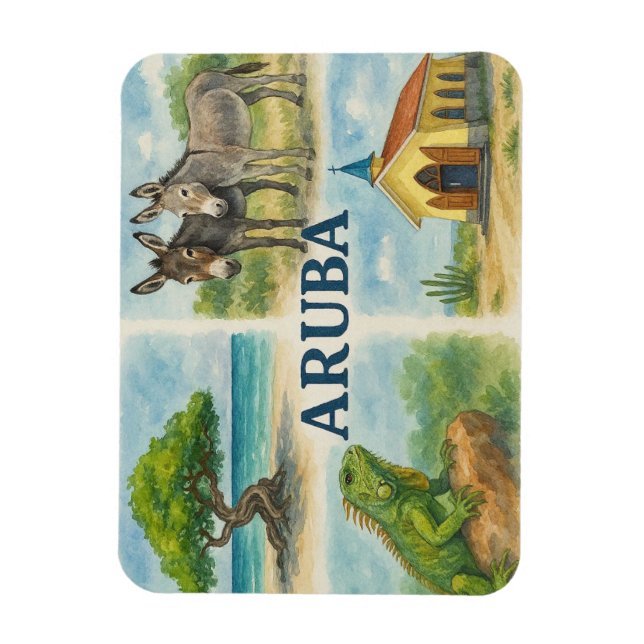 Magnet Flexible Aruba multivu aquarelle (Vertical)