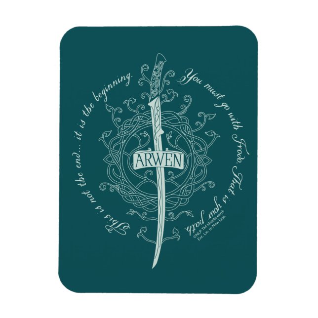 Magnet Flexible ARWEN™ Elven Sword Quote (Vertical)