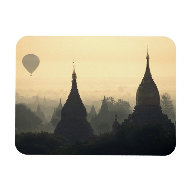 Magnet Flexible Asie, Birmanie, (Myanmar), Pagan (Bagan) Montgolfi (Horizontal)