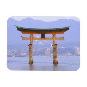 Magnet Flexible Asie, Japon, Hiroshima. Mivaiima. Porte Torii
