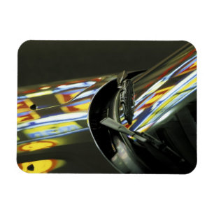 Magnet Flexible Asie, Malaisie, Melaka. Reflets néon dans une voit