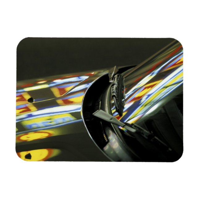Magnet Flexible Asie, Malaisie, Melaka. Reflets néon dans une voit (Horizontal)