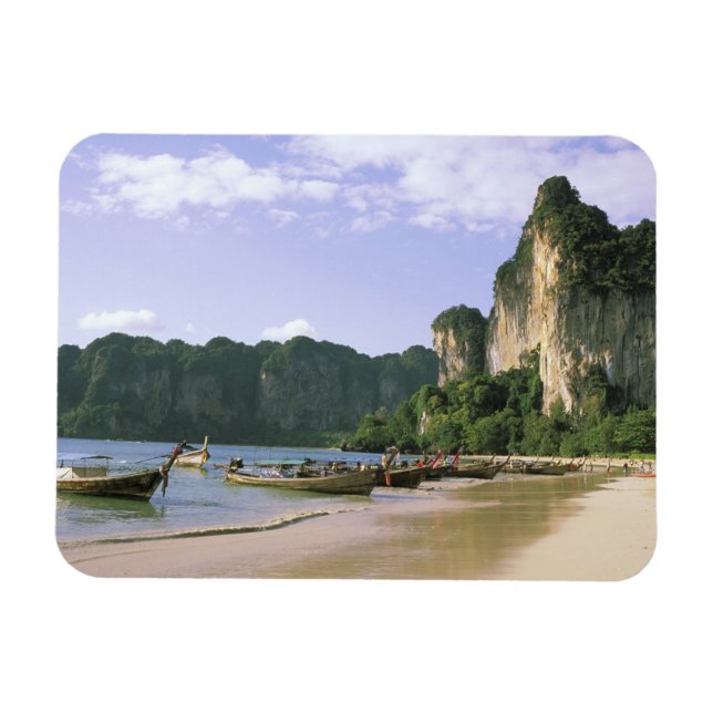 Magnet Flexible Asie, Thaïlande, Krabi. Plage de West Railay, long (Horizontal)