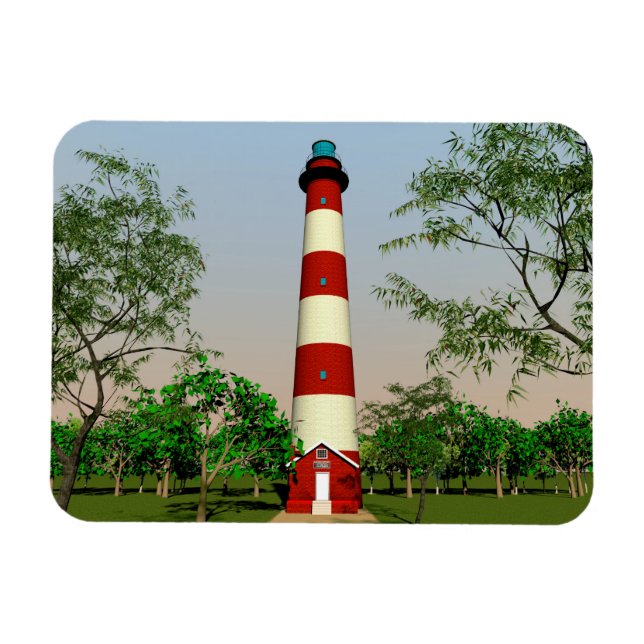 Magnet Flexible Assateague Lighthouse, la Virginie Easterm Shore (Horizontal)