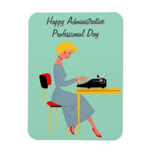 Magnet Flexible Assistante Administrative Vintage – Bureau Rétro