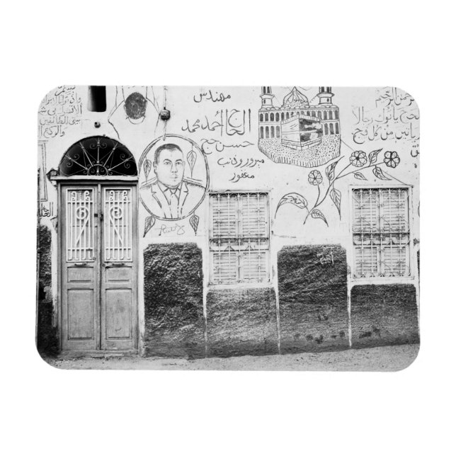 Magnet Flexible Assouan Égypte, Maison Décorée (Horizontal)