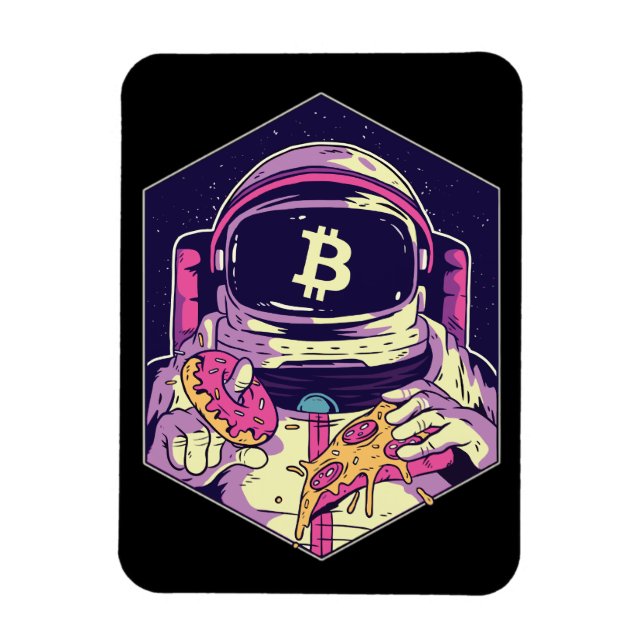 Magnet Flexible Astronaut BITCOIN-Crypto (Vertical)