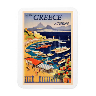 Magnet Flexible Athènes, Grèce Poster Vintage voyage