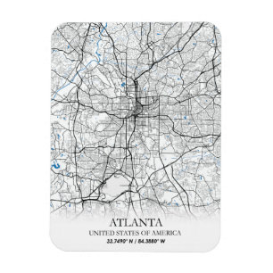 Magnet Flexible Atlanta Georgia USA Travel City Plan