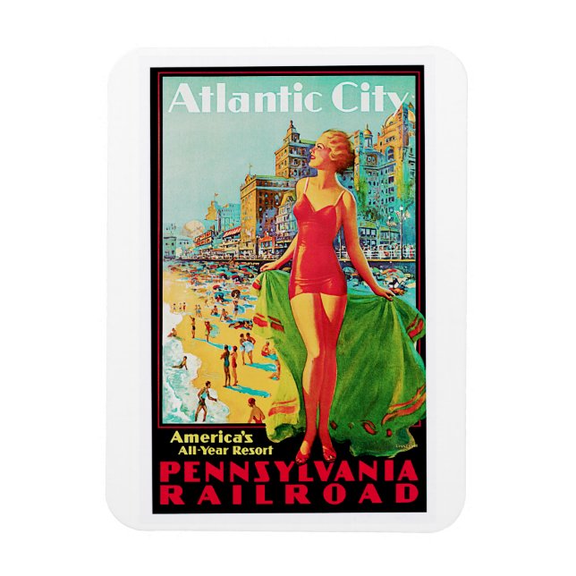 Magnet Flexible Atlantic City ~ America's All Year Playground (Vertical)