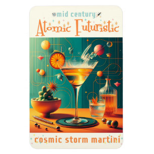 Magnet Flexible Atomic Futuristic Cosmic Storm Martini