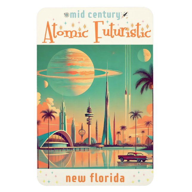 Magnet Flexible Atomic Futuristic New Florida (Vertical)