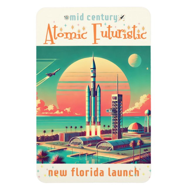 Magnet Flexible Atomic Futuristic New Florida Launch Site (Vertical)