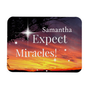 Magnet Flexible Attendez-vous à Miracles Sparkle Sunset Get Well B