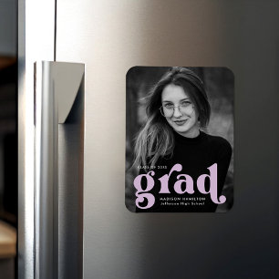 Magnet Flexible Audacieuse Typographie Lilac Purple Photo Graduati
